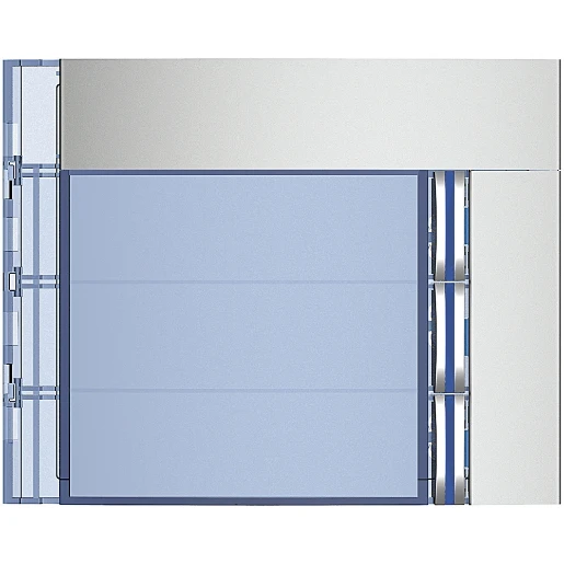 Bticino Sfera frontplaat afdekraam oproepen 1-voudig Verticaal Aluminium RAL 7040 IP20 BT352031