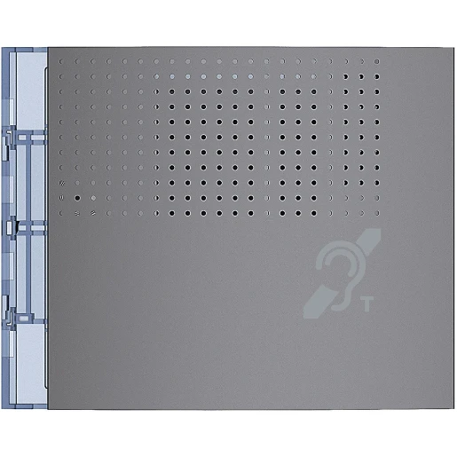 Bticino Sfera Frontplaat afdekraam dovenlus 1-voudig Verticaal Antraciet RAL 7037 IP20 BT352703