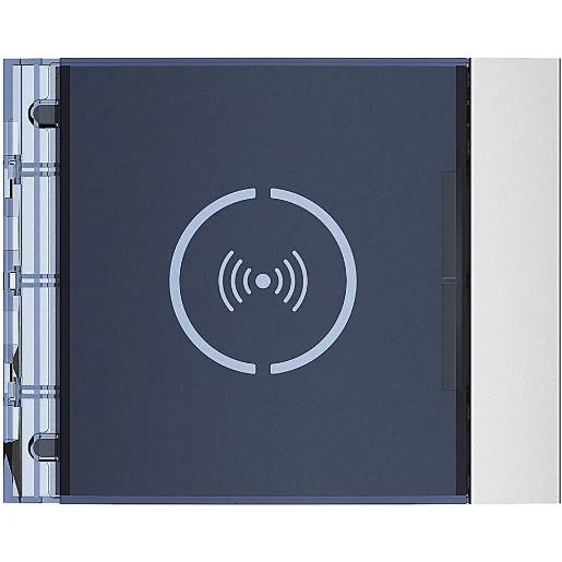 Bticino Sfera Frontplaat afdekraam RFIDM 1-voudig Verticaal Aluminium RAL 7040 IP20 BT353201