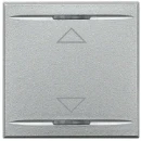 Bticino Axolute bedieningselement 2 modules aan / uit enkele wip aluminium RAL 9006 BTHC4911/2AH