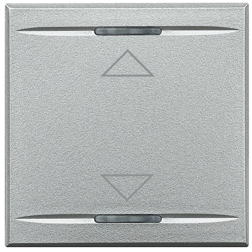 Bticino Axolute bedieningselement 2 modules aan / uit enkele wip aluminium RAL 9006 BTHC4911/2AH