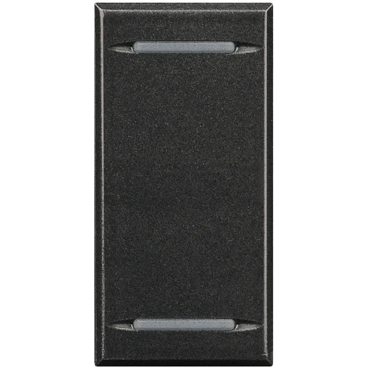 Bticino Axolute bedieningselement 2 functies 1 module aan / uit tweedelige wip antraciet RAL 9004 BTHS4911