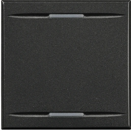 Bticino Axolute bedieningselement blank 2 functies 2 modules aan / uit enkele wip antraciet RAL 9004 BTHS4911/2