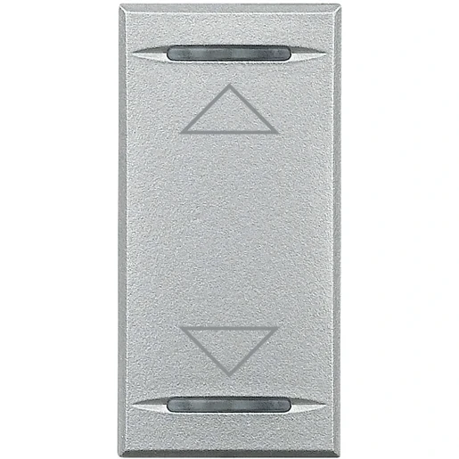 Bticino Axolute bedieningselement 1 module aan / uit tweedelige wip aluminium RAL 9006 BTHC4911AH