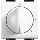 Bticino LivingLight standenschakelaar ventilator 4-p 3 snelheden inbouw Schakeling 0 - 1 - 2 - 3 3A 250V BTN4016