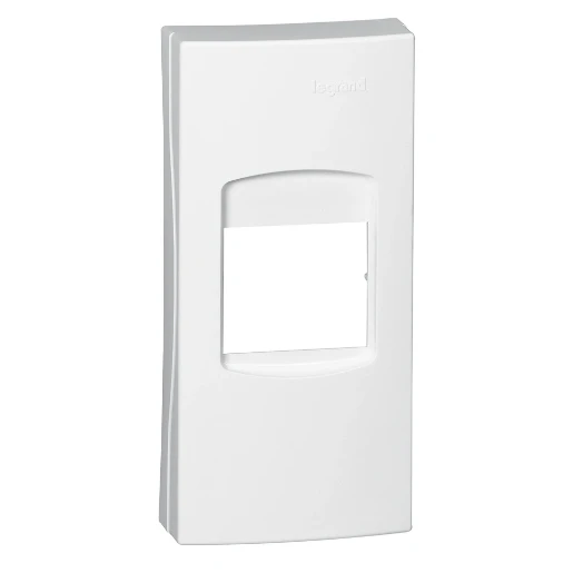 Legrand Mosaic Behuizing modulair + din-rail voor DLP-wandgoot 1-voudig Verticaal Wit RAL 9003 010935