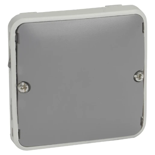 Legrand Plexo Blindplaat + steekklemmen centraalplaat grijs 069537