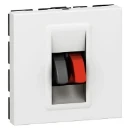 Legrand Mosaic Centraalplaat- (onderdeel) Luidsprekeraansluiting Modulair element voor schakelmateriaal Zonder label wit 078751