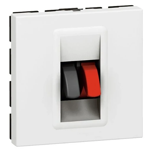 Legrand Mosaic Centraalplaat- (onderdeel) Luidsprekeraansluiting Modulair element voor schakelmateriaal Zonder label wit 078751