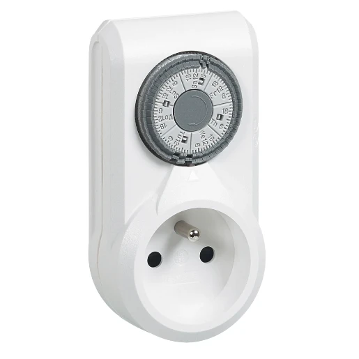 Legrand OmniRex Stekkerschakelklok penaarde Analoog 16A 230V 095861