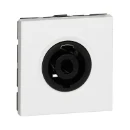 Legrand Mosaic speaker aansluiting 4 contacten audio XLR Basiselement met centrale afdekplaat 1 connector Zonder label wit 078760