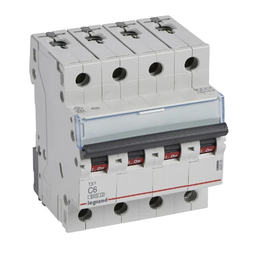 Legrand Installatieautomaat (nul) C6 C karakteristiek 6A 4P 4TE 403558