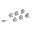 Legrand LCS blindplug belgisch en duits (1 stuk = 6) + sleutel grijs Met sleutel 646890