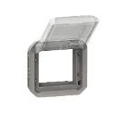 Legrand Plexo mosaic adapter 2 modules transparant ip55 ik07 70.5x25x70.5mm klapdeksel grijs RAL 7040 069580L