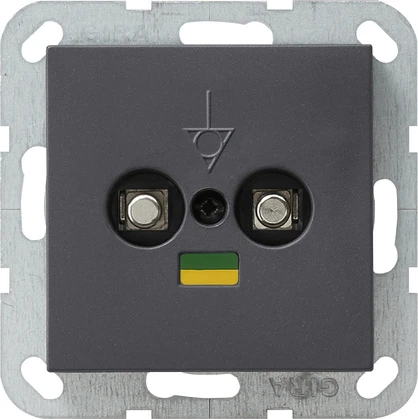 Gira System 55 Potentiaalvereffeningscontactdoos inbouw antraciet 040528