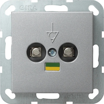Gira System 55 Potentiaalvereffeningscontactdoos inbouw aluminium 040526