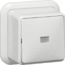 Gira wipdrukcontact wisseldrukcontact tl + k/p opbouw Wip Glanzend wit RAL 9010 015611