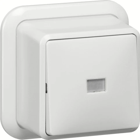 Gira wipdrukcontact wisseldrukcontact tl + k/p opbouw Wip Glanzend wit RAL 9010 015611