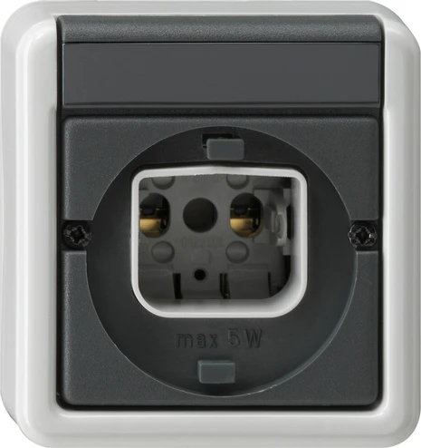 Gira SW Lichtsignaaleenheid Basiselement opbouw grijs IP44 016135