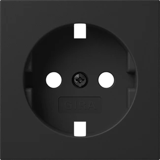 Gira System 55 afdekking wandcontactdoos ra system 55 zwart m 4920005