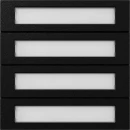 Gira System 106 Belknopmodule spreken/bellen 4-voudig zwart 5534925