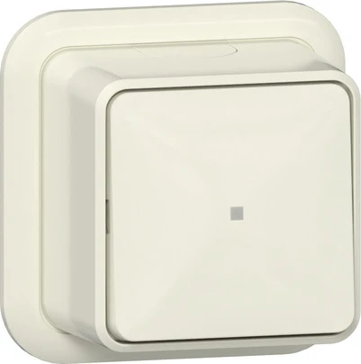 Gira wipdrukcontact wisseldrukcontact k/p opbouw Wip Glanzend wit RAL 1013 315610