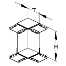 Niedax GKIE binnenhoek inzet wandgoot 60x110mm wit RAL 9010 132211