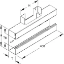 Niedax GKU t-stuk wandgoot 133x70mm wit RAL 9016 133421