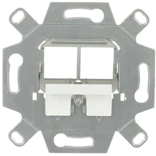 ABB Busch-Jaeger Communicatieadapter Keystone Modular Jack 2-voudig zilver