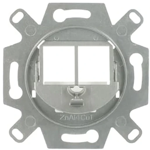 ABB Busch-Jaeger Communicatieadapter Keystone Modular Jack 2-voudig zilver