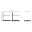 Jung WG 800 wandcontactdoos onderkast opbouw 16A 250V RA Glanzend grijs RAL 7035 IP44 8220NAW