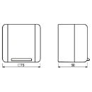 Jung WG 800 wandcontactdoos onderkast opbouw 16A 250V RA Glanzend grijs RAL 7035 IP44 820W