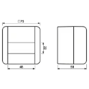 Jung WG 800 wipschakelaar met onderkast Wisselschakelaar opbouw 10AX grijs RAL 7035 IP44 806NAW
