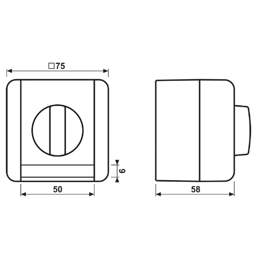 Jung WG 800 Jaloezieschakelaar Draaiknop 1P IP44 834.10W