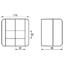 Jung WG 800 wipschakelaar met onderkast Wissel-/wisselschakelaar opbouw 10AX grijs RAL 7035 IP44 809NAW