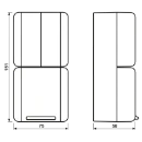 Jung WG 800 combinatie wandcontactdoos serie + ra wissel opbouw grijs IP44 875W