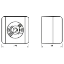 Jung WG 800 lichtsignaal met onderkast Basiselement 230V opbouw grijs IP44 837-10W