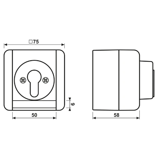 Jung WG 800 Jaloezieschakelaar Sleutel 1P IP44 806.18W