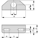 Eaton BEVESTIGINGSHOEKSTUK L-FORM M12