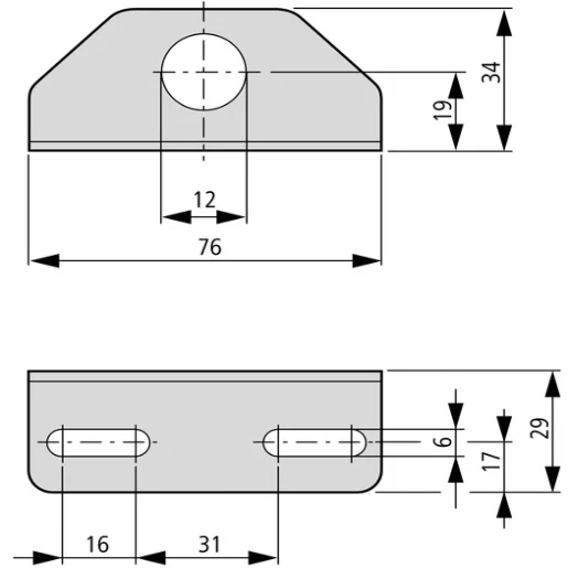 Eaton BEVESTIGINGSHOEKSTUK L-FORM M12