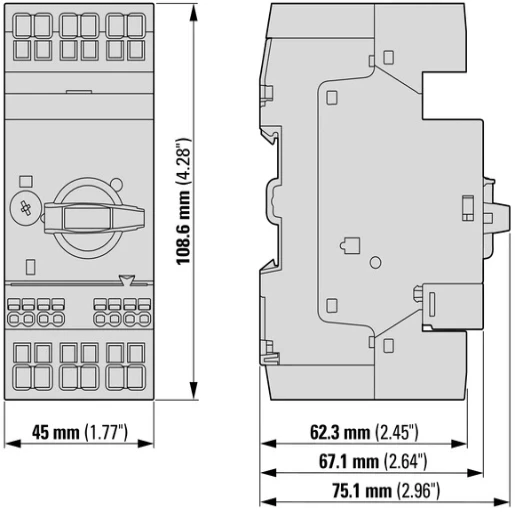 Eaton Motorbeveiligingsschakelaar PKZM0 10..16A geschikt voor MS combinati