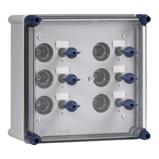 Eaton lichtgroepenkast 6xdii met rsd 25 (met rails) Schroefzekering 6x25A 270x191x270mm 1863817