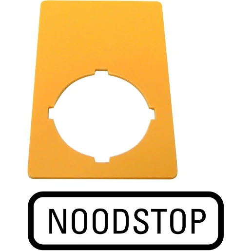 Eaton Schild nood-uit geel hxb=50x33mm noodstop