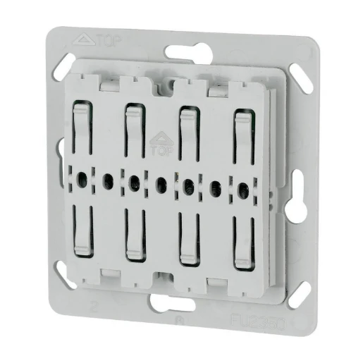 Eaton xComfort Pulsdrukker 55x55mm zonder LED 4-kanalen grijs RAL 7035 126031