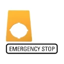 Eaton Schild nood-uit geel hxb=50x33mm emergency stop
