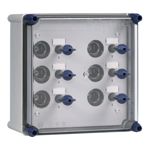 Eaton lichtgroepenkast 6xdii met rsd 25 (met rails) Schroefzekering 6x25A 270x191x270mm 1863817