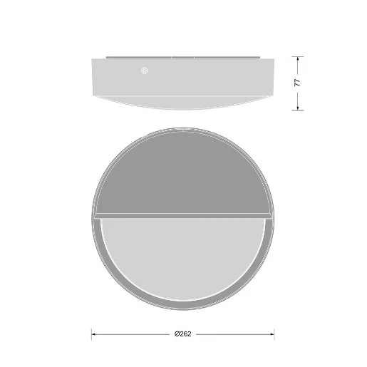Ledvance Decorelement bulkhead halfvizierring 262x74mm Ø262mm Wit 4099854286773