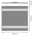 Ledvance Louver Inlegarmatuur 4000K 4000lm 595x595mm Steekklem zwart 4099854149658