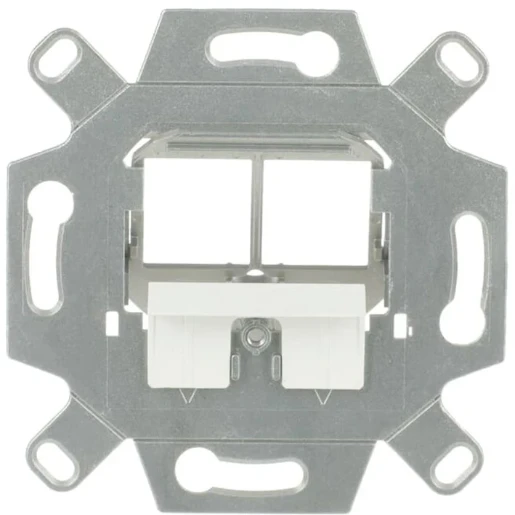 ABB Busch-Jaeger Communicatieadapter Keystone Modular Jack 2-voudig zilver