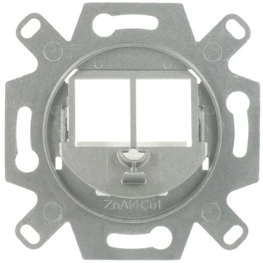 ABB Busch-Jaeger Communicatieadapter Keystone Modular Jack 2-voudig zilver
